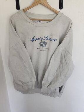 Old Navy "Sport & Leisure" Crewneck Sweatshirt - Vintage Light Gray